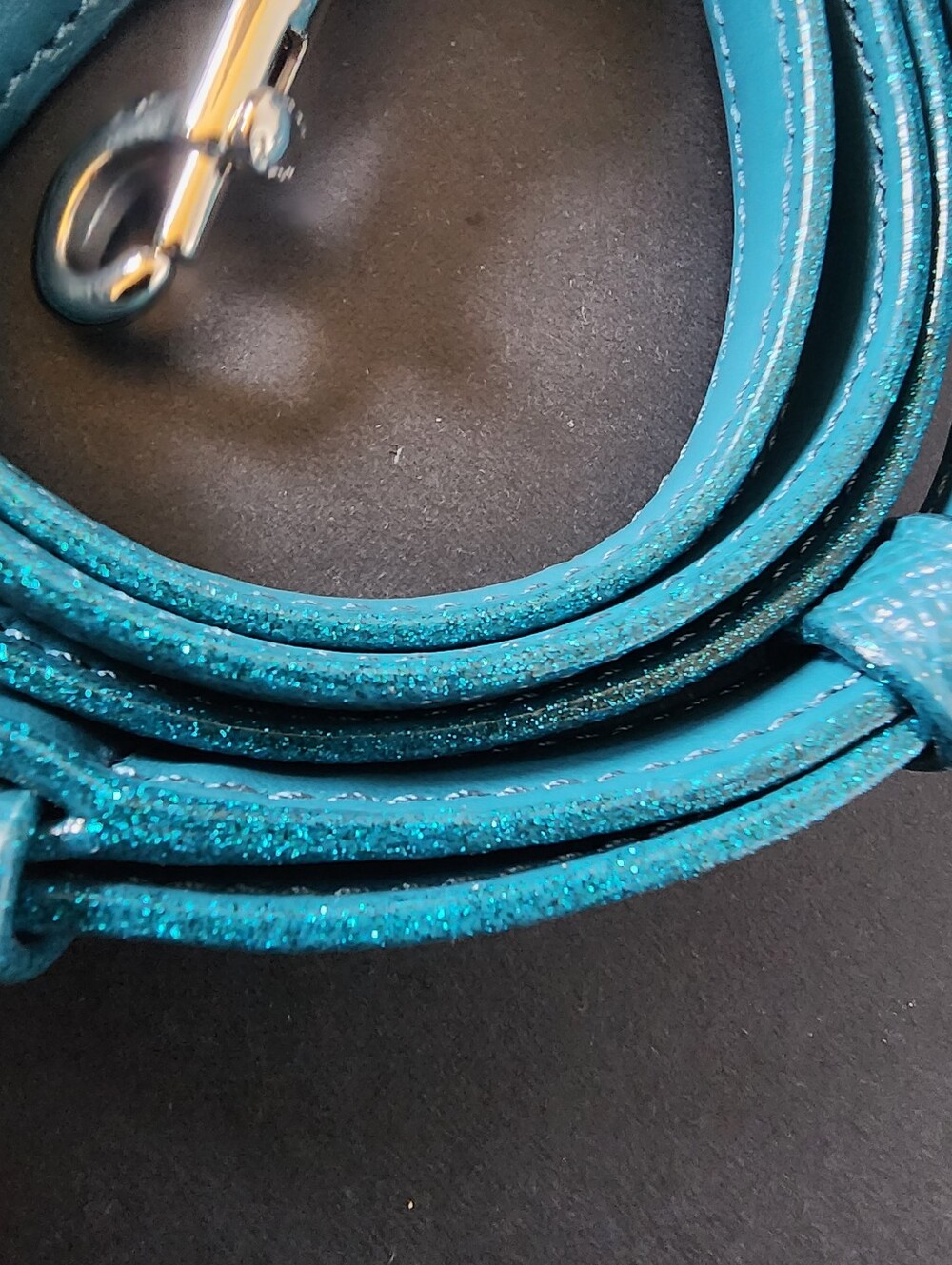 Coach Christie Carryall Strap, Dark Teal With Glitter, EUC - Picture 8 of 8